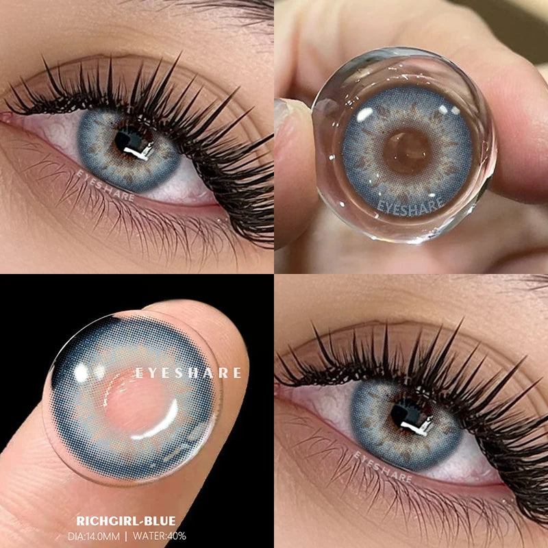 Lentilles Gris, Bleu, verte, marron Naturelles – Effet Réaliste & Regard Lumineux (1 An)