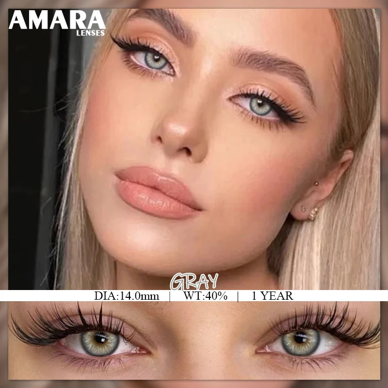 Lentilles Gris, Bleu, verte, marron Naturelles – Effet Réaliste & Regard Lumineux (1 An)