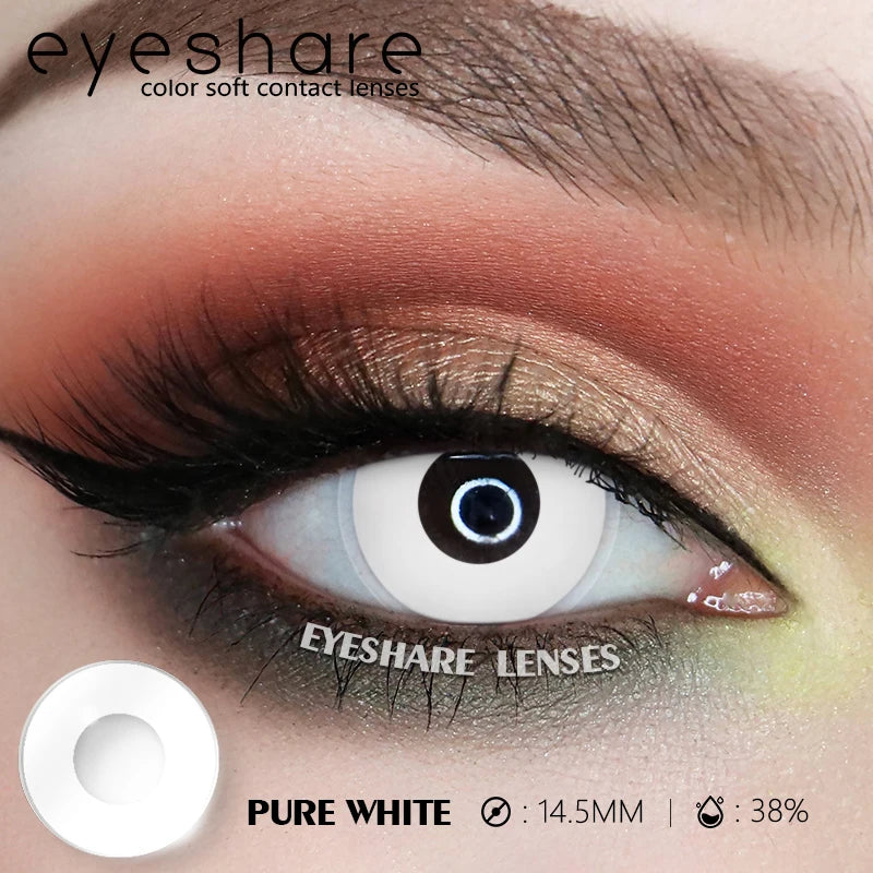 1 paire de lentilles de contact colorées pour cosplay, style anime, lentilles - 1 an