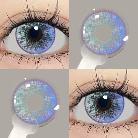 Lentilles de Contact Bleues Naturelles – Effet Réaliste, Confort 1 An | Lentilles Couleur Yeux