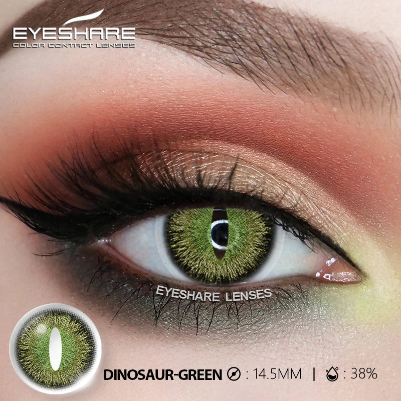 1 paire de lentilles de contact colorées pour cosplay, style anime, lentilles - 1 an