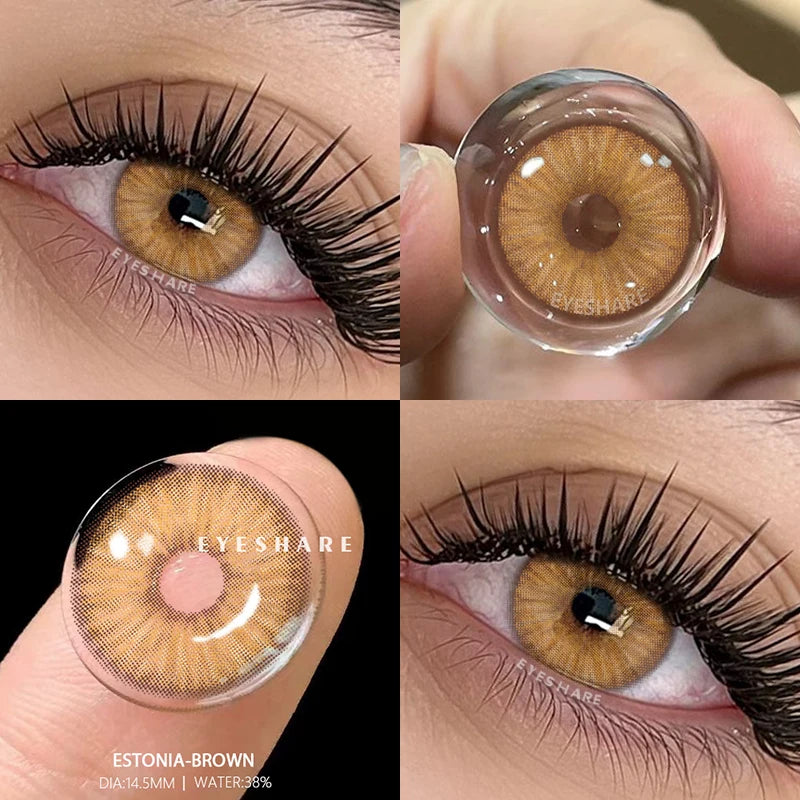 Lentilles Gris, Bleu, verte, marron Naturelles – Effet Réaliste & Regard Lumineux (1 An)