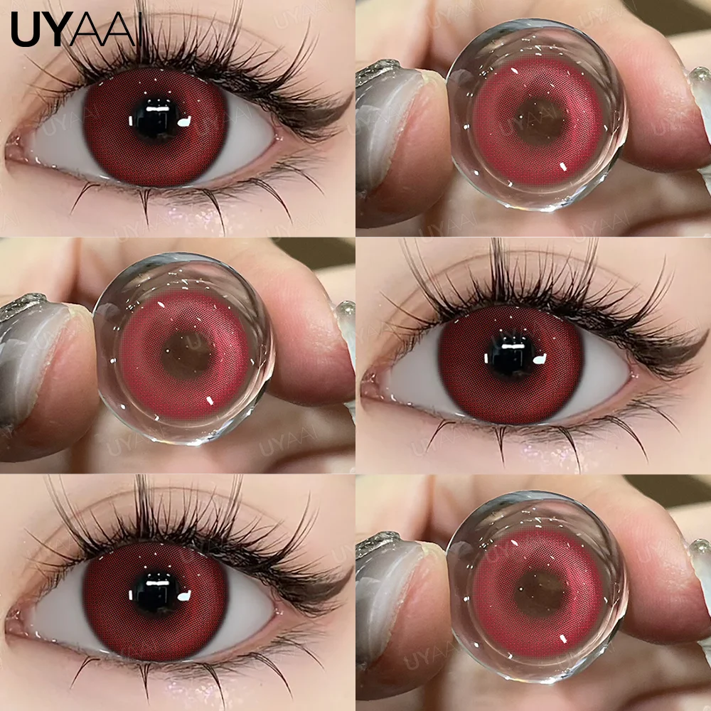 Lentilles de Contact Fantaisie & Cosplay – Effets Spéciaux (Cœur, Rouge, Anime, Halloween)