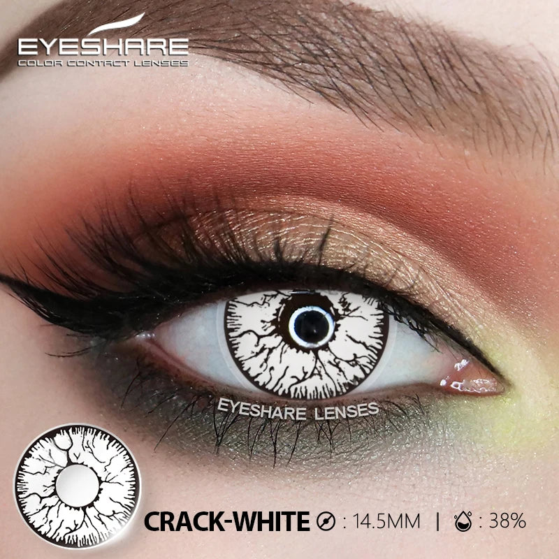 1 paire de lentilles de contact colorées pour cosplay, style anime, lentilles - 1 an