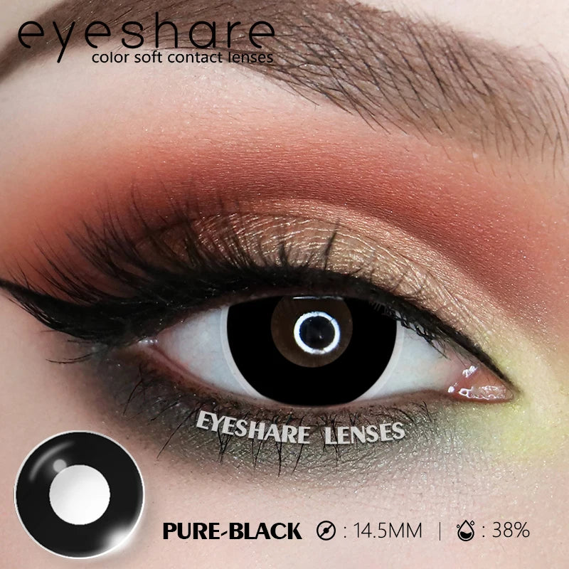 1 paire de lentilles de contact colorées pour cosplay, style anime, lentilles - 1 an