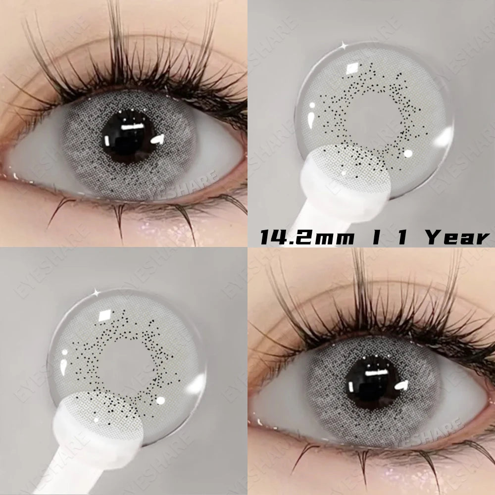 Lentilles de Contact Naturelles Agrandissantes – Effet Yeux de Poupée (Dolly Eyes) - 1 an - bleu, gris, vert d'eau, noisettes, jaune, orangé