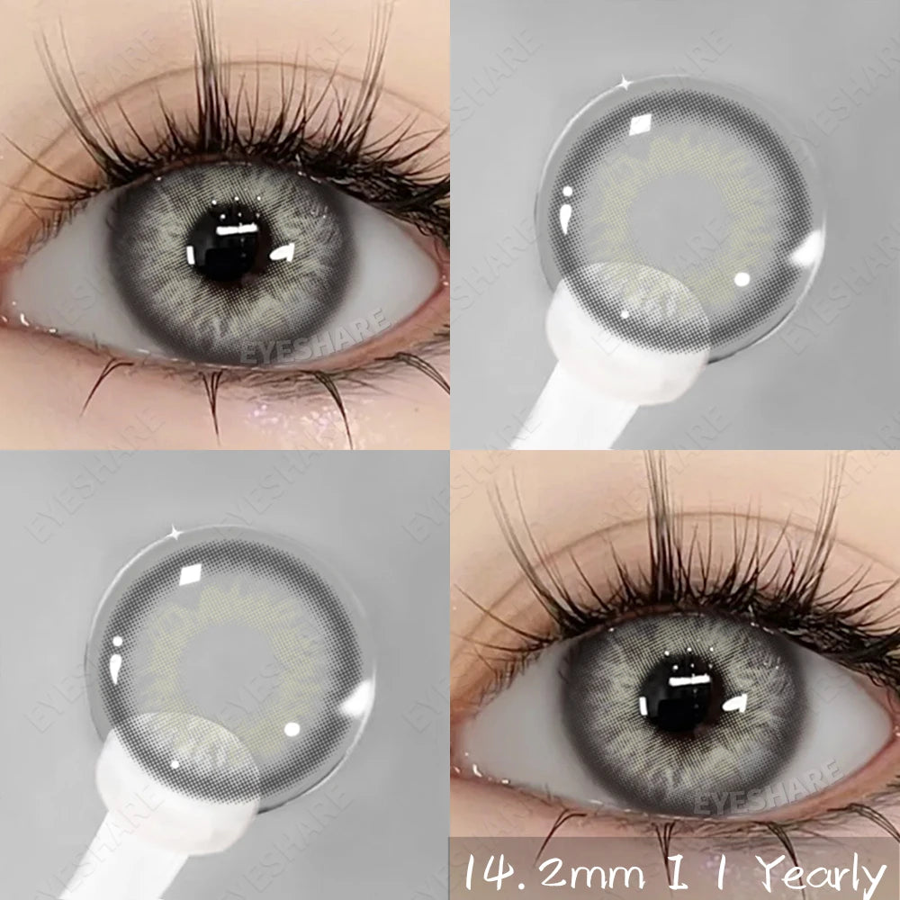 Lentilles de Contact Naturelles Agrandissantes – Effet Yeux de Poupée (Dolly Eyes) - 1 an - bleu, gris, vert d'eau, noisettes, jaune, orangé