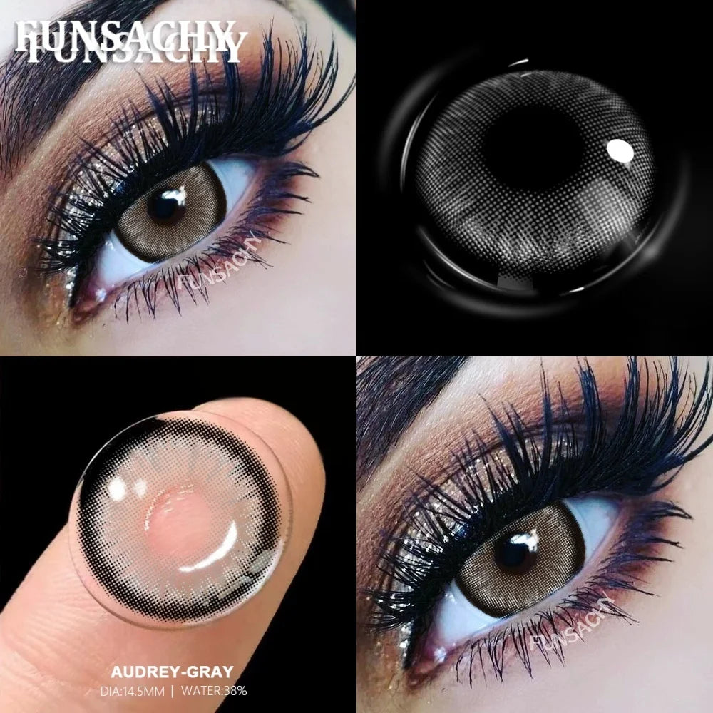 Lentilles de Contact Colorées Premium – Regard Intense marron, taupe- 1 an