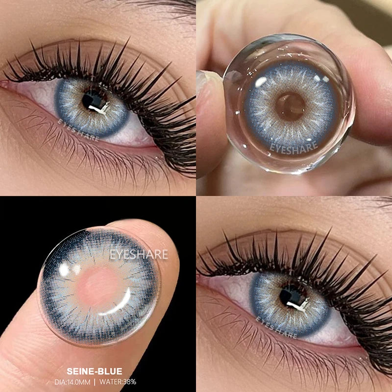 Lentilles Gris, Bleu, verte, marron Naturelles – Effet Réaliste & Regard Lumineux (1 An)