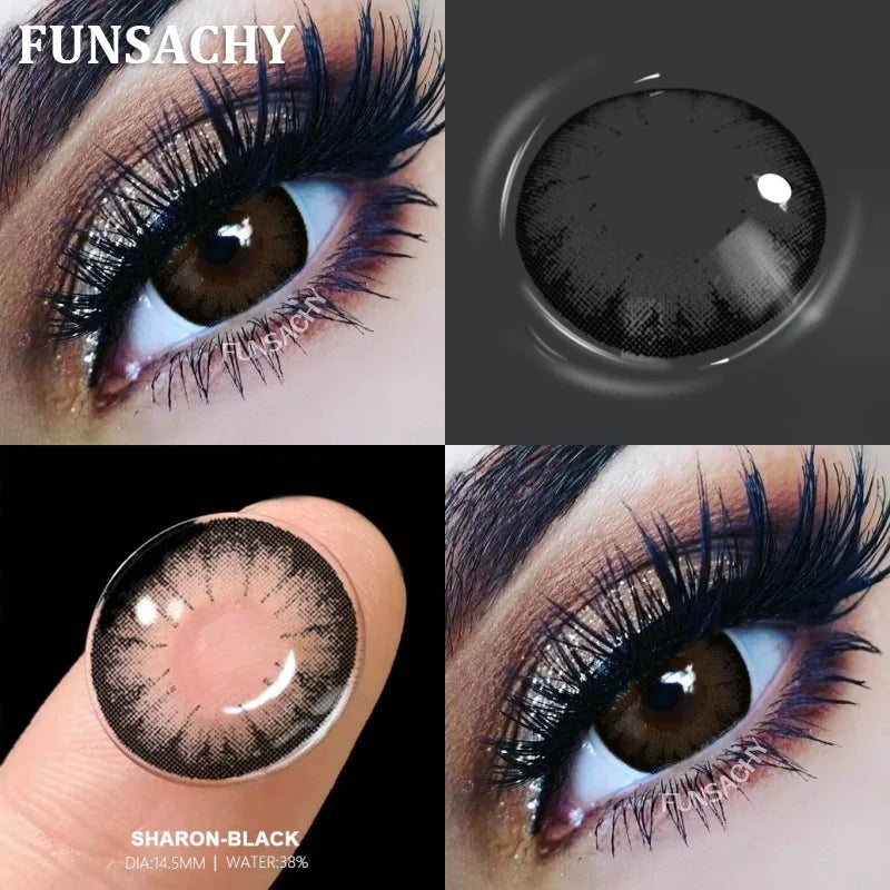 Lentilles de Contact Colorées Premium – Regard Intense marron, taupe- 1 an