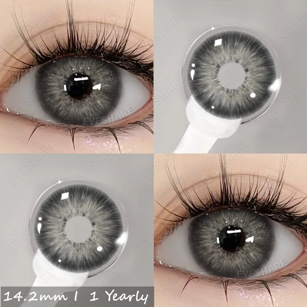 Lentilles de Contact Naturelles Agrandissantes – Effet Yeux de Poupée (Dolly Eyes) - 1 an - bleu, gris, vert d'eau, noisettes, jaune, orangé