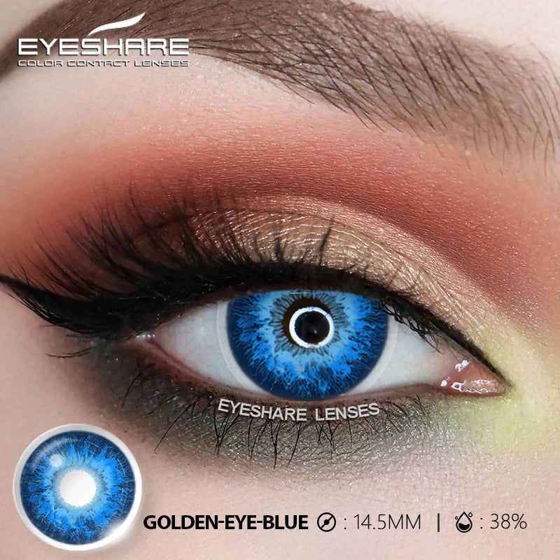 1 paire de lentilles de contact colorées pour cosplay, style anime, lentilles - 1 an
