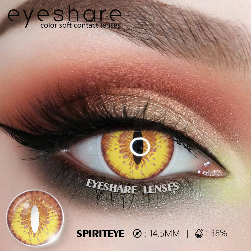 1 paire de lentilles de contact colorées pour cosplay, style anime, lentilles - 1 an
