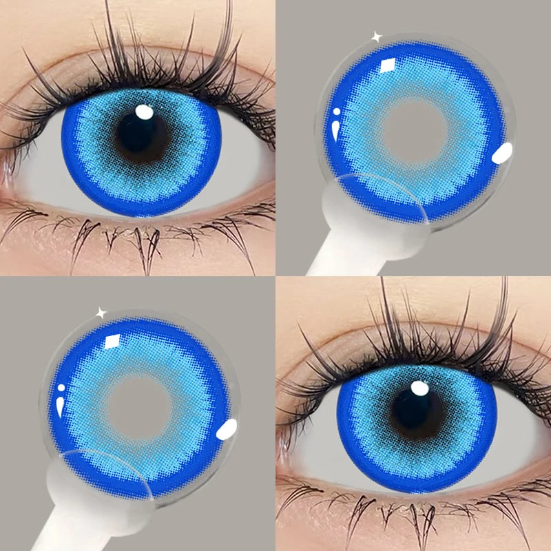 Lentilles de Contact Bleues Naturelles – Effet Réaliste, Confort 1 An | Lentilles Couleur Yeux