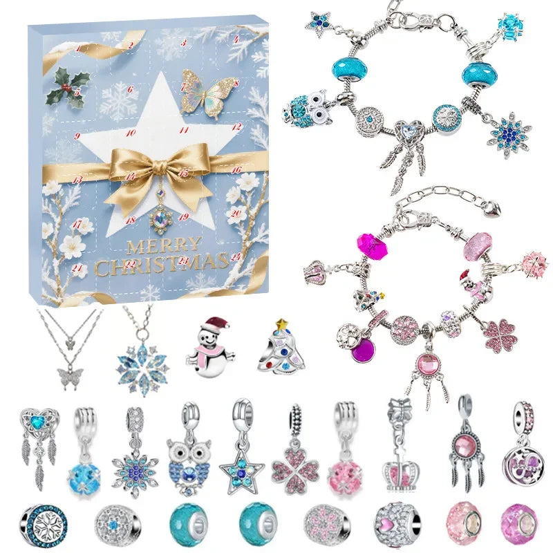 Calendrier de l'Avent 2026 Bijoux Bracelet DIY 24 Jours Compte a Rebours Noel
