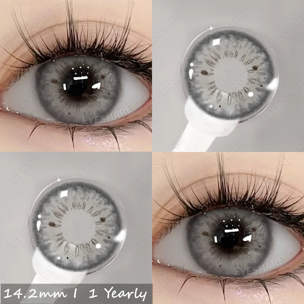Lentilles de Contact Naturelles Agrandissantes – Effet Yeux de Poupée (Dolly Eyes) - 1 an - bleu, gris, vert d'eau, noisettes, jaune, orangé