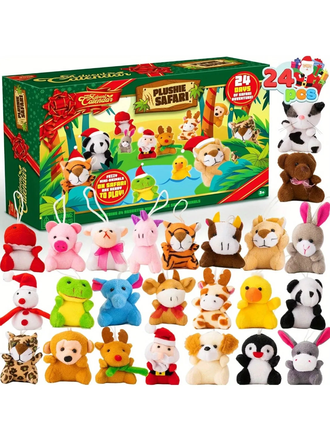 🧸 Calendrier de l'Avent 2026 — 24 Mini-Peluches Animaux & Noël