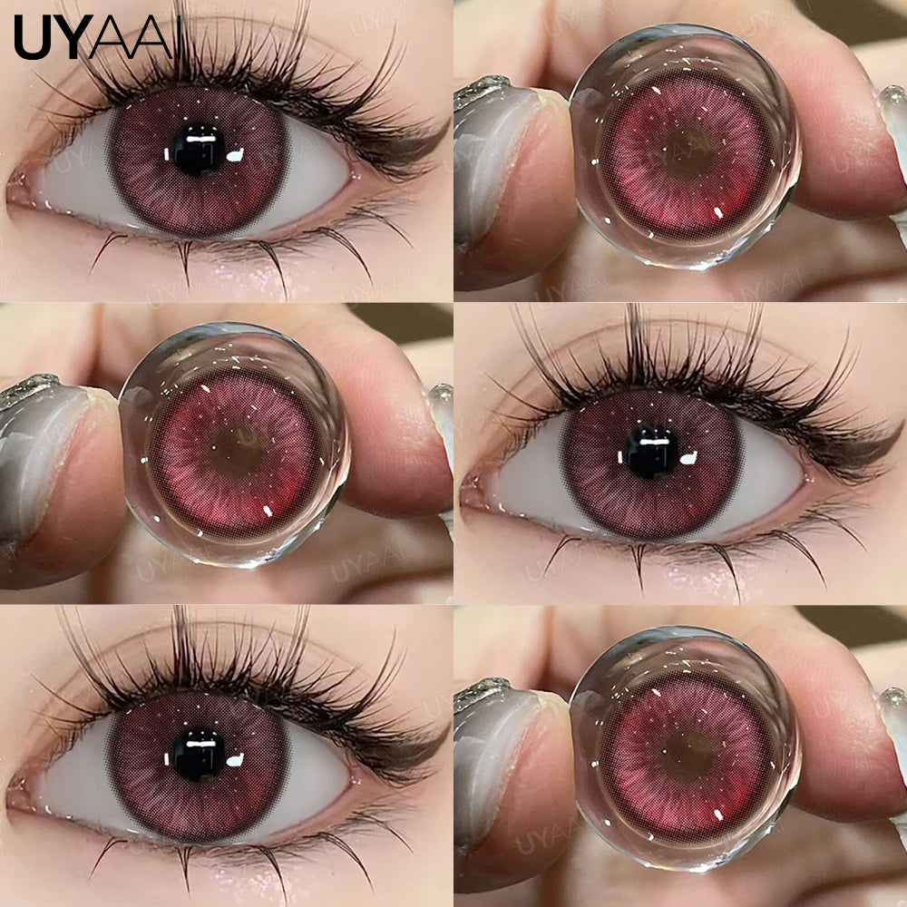 Lentilles de Contact Fantaisie & Cosplay – Effets Spéciaux (Cœur, Rouge, Anime, Halloween)