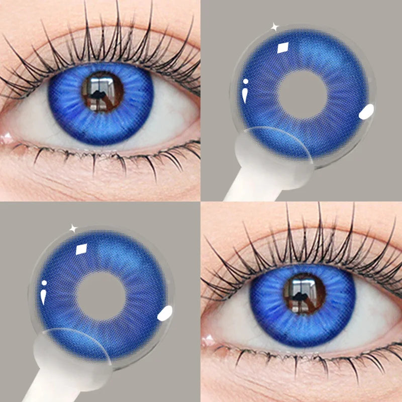 Lentilles de Contact Bleues Naturelles – Effet Réaliste, Confort 1 An | Lentilles Couleur Yeux