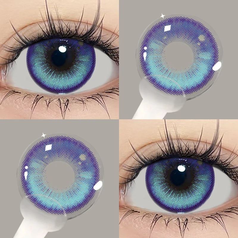 Lentilles de Contact Bleues Naturelles – Effet Réaliste, Confort 1 An | Lentilles Couleur Yeux