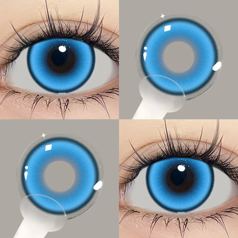 Lentilles de Contact Bleues Naturelles – Effet Réaliste, Confort 1 An | Lentilles Couleur Yeux