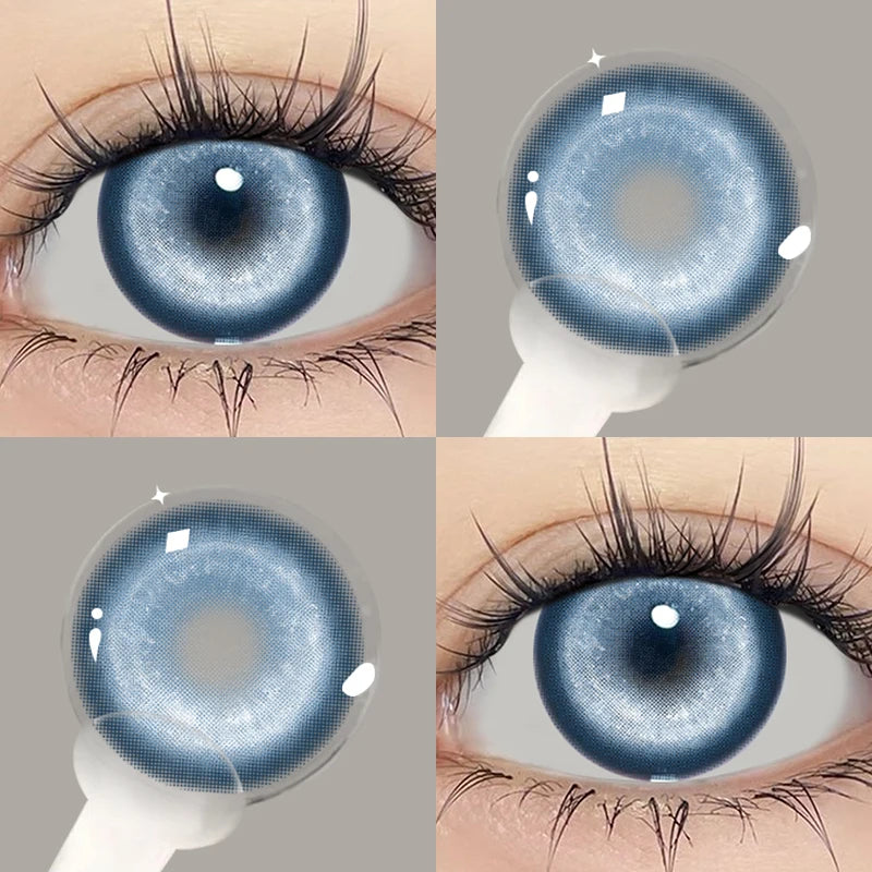 Lentilles de Contact Bleues Naturelles – Effet Réaliste, Confort 1 An | Lentilles Couleur Yeux