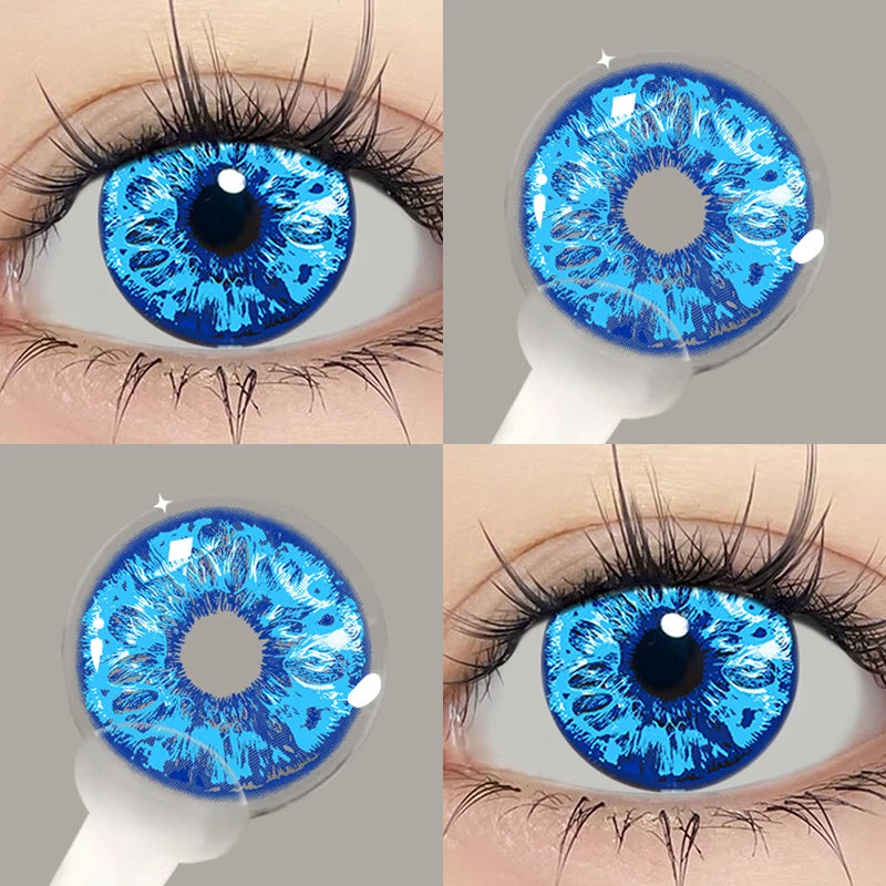 Lentilles de Contact Bleues Naturelles – Effet Réaliste, Confort 1 An | Lentilles Couleur Yeux