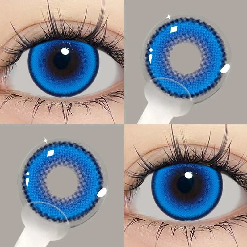 Lentilles de Contact Bleues Naturelles – Effet Réaliste, Confort 1 An | Lentilles Couleur Yeux