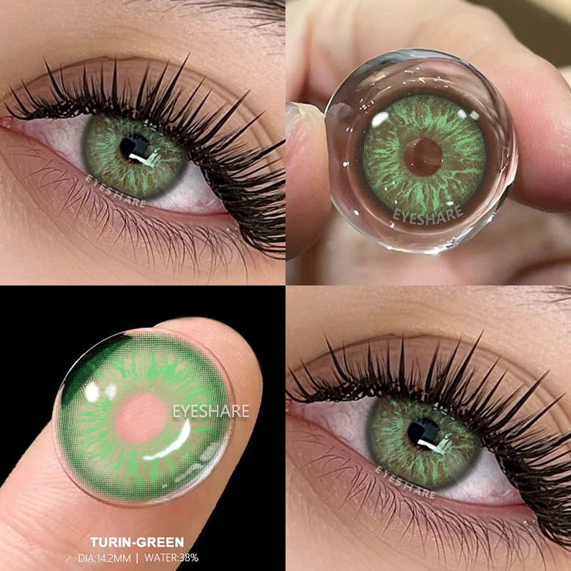 Lentilles Gris, Bleu, verte, marron Naturelles – Effet Réaliste & Regard Lumineux (1 An)