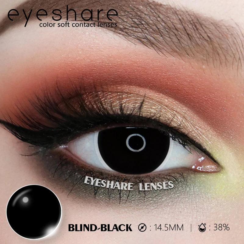 1 paire de lentilles de contact colorées pour cosplay, style anime, lentilles - 1 an