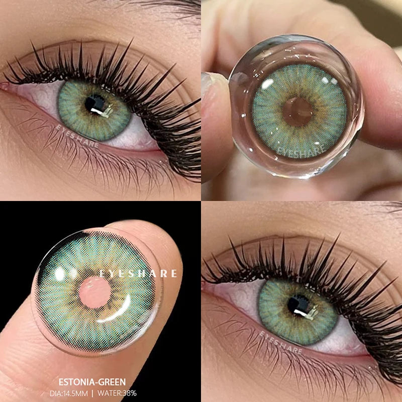 Lentilles Gris, Bleu, verte, marron Naturelles – Effet Réaliste & Regard Lumineux (1 An)