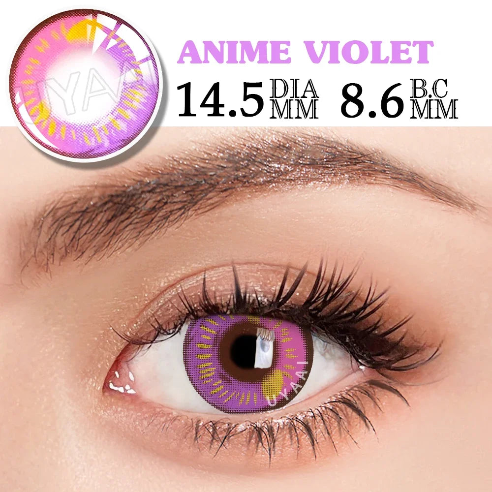 Lentilles de Contact Fantaisie & Cosplay – Effets Spéciaux (Cœur, Rouge, Anime, Halloween)