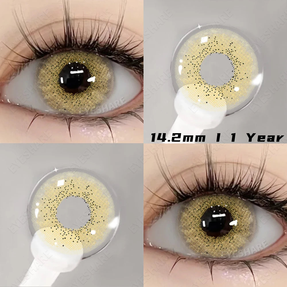 Lentilles de Contact Naturelles Agrandissantes – Effet Yeux de Poupée (Dolly Eyes) - 1 an - bleu, gris, vert d'eau, noisettes, jaune, orangé