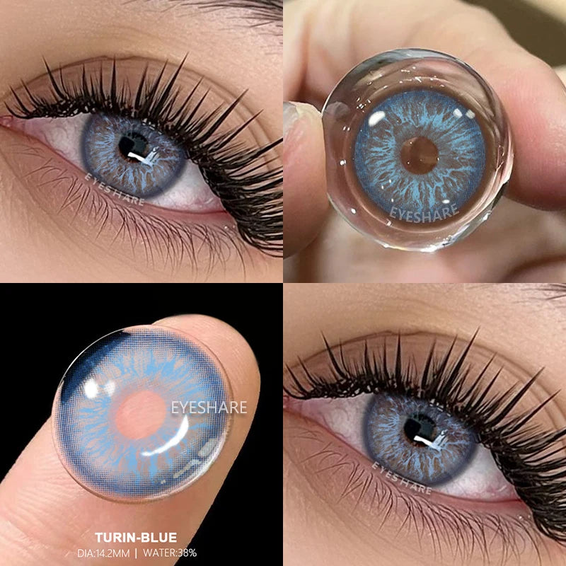 Lentilles Gris, Bleu, verte, marron Naturelles – Effet Réaliste & Regard Lumineux (1 An)