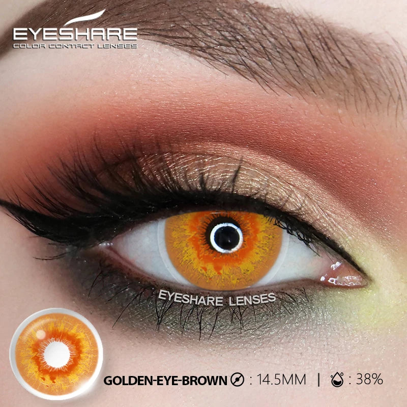1 paire de lentilles de contact colorées pour cosplay, style anime, lentilles - 1 an