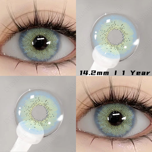 Lentilles de Contact Naturelles Agrandissantes – Effet Yeux de Poupée (Dolly Eyes) - 1 an - bleu, gris, vert d'eau, noisettes, jaune, orangé