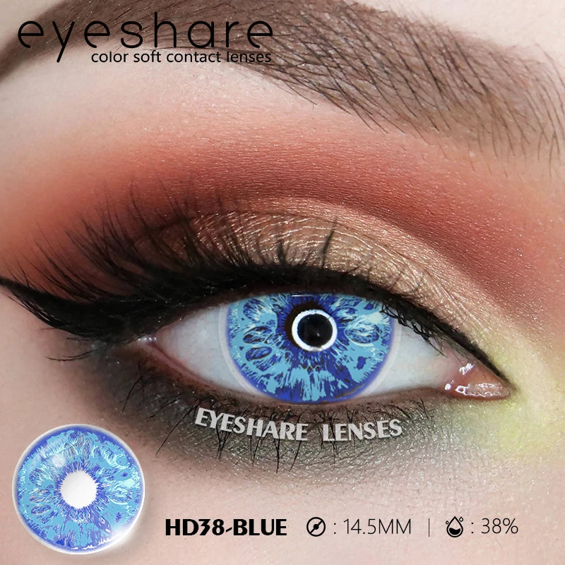 1 paire de lentilles de contact colorées pour cosplay, style anime, lentilles - 1 an