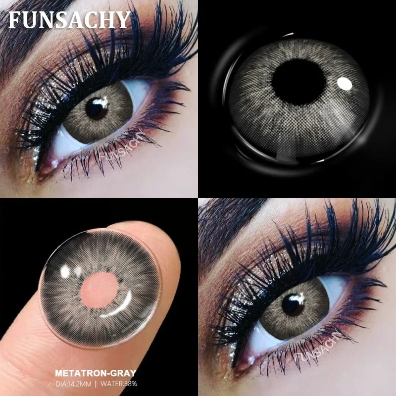 Lentilles de Contact Colorées Premium – Regard Intense marron, taupe- 1 an