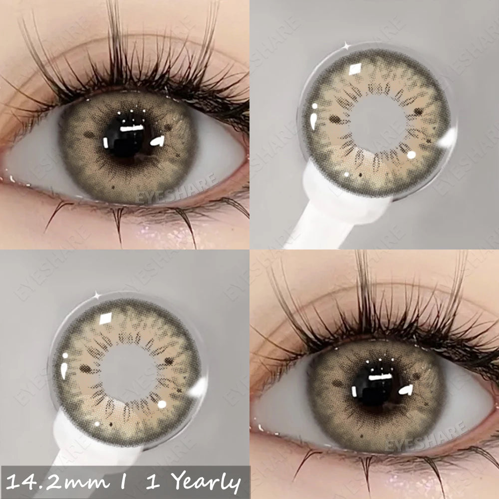 Lentilles de Contact Naturelles Agrandissantes – Effet Yeux de Poupée (Dolly Eyes) - 1 an - bleu, gris, vert d'eau, noisettes, jaune, orangé