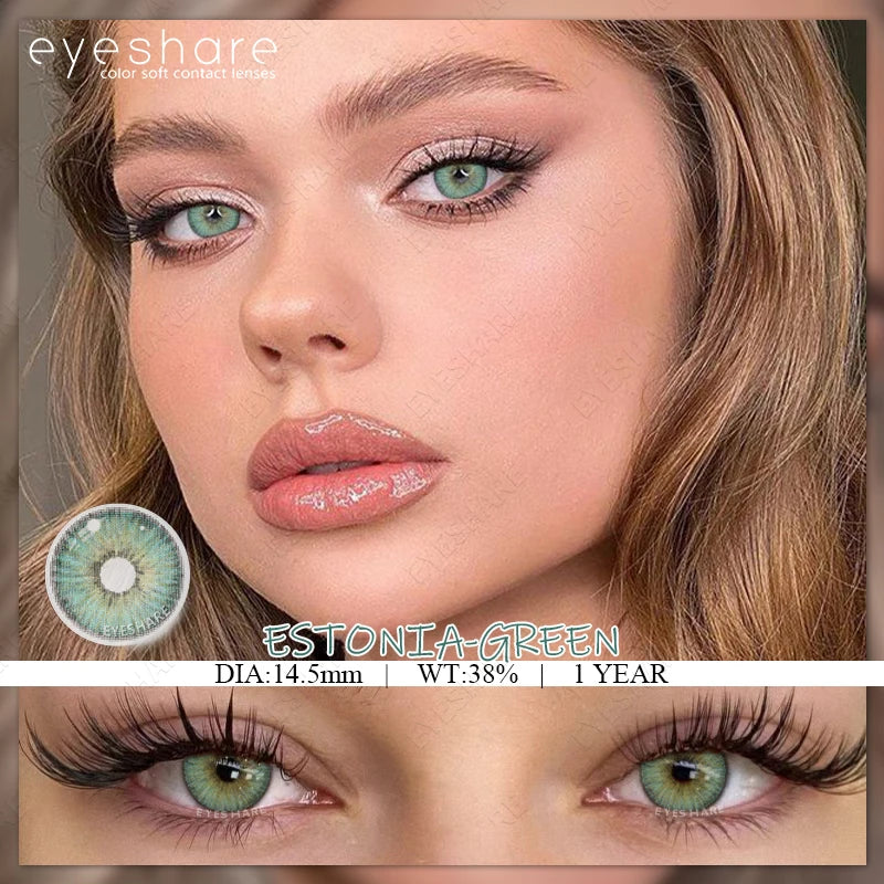 Lentilles Gris, Bleu, verte, marron Naturelles – Effet Réaliste & Regard Lumineux (1 An)