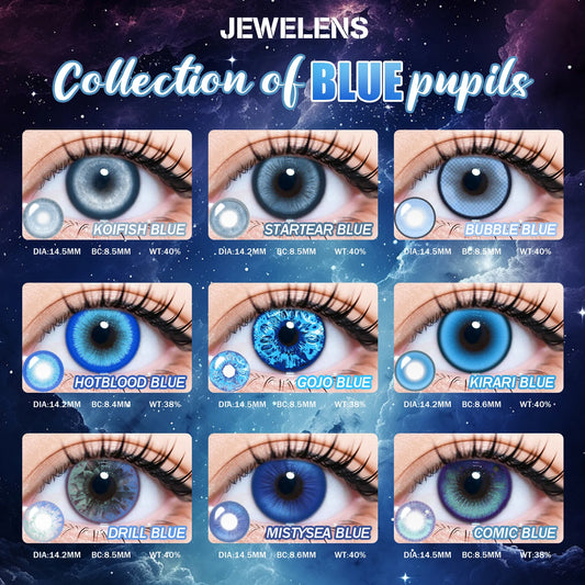 Lentilles de Contact Bleues Naturelles – Effet Réaliste, Confort 1 An | Lentilles Couleur Yeux