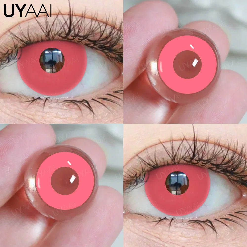 Lentilles de Contact Fantaisie & Cosplay – Effets Spéciaux (Cœur, Rouge, Anime, Halloween)