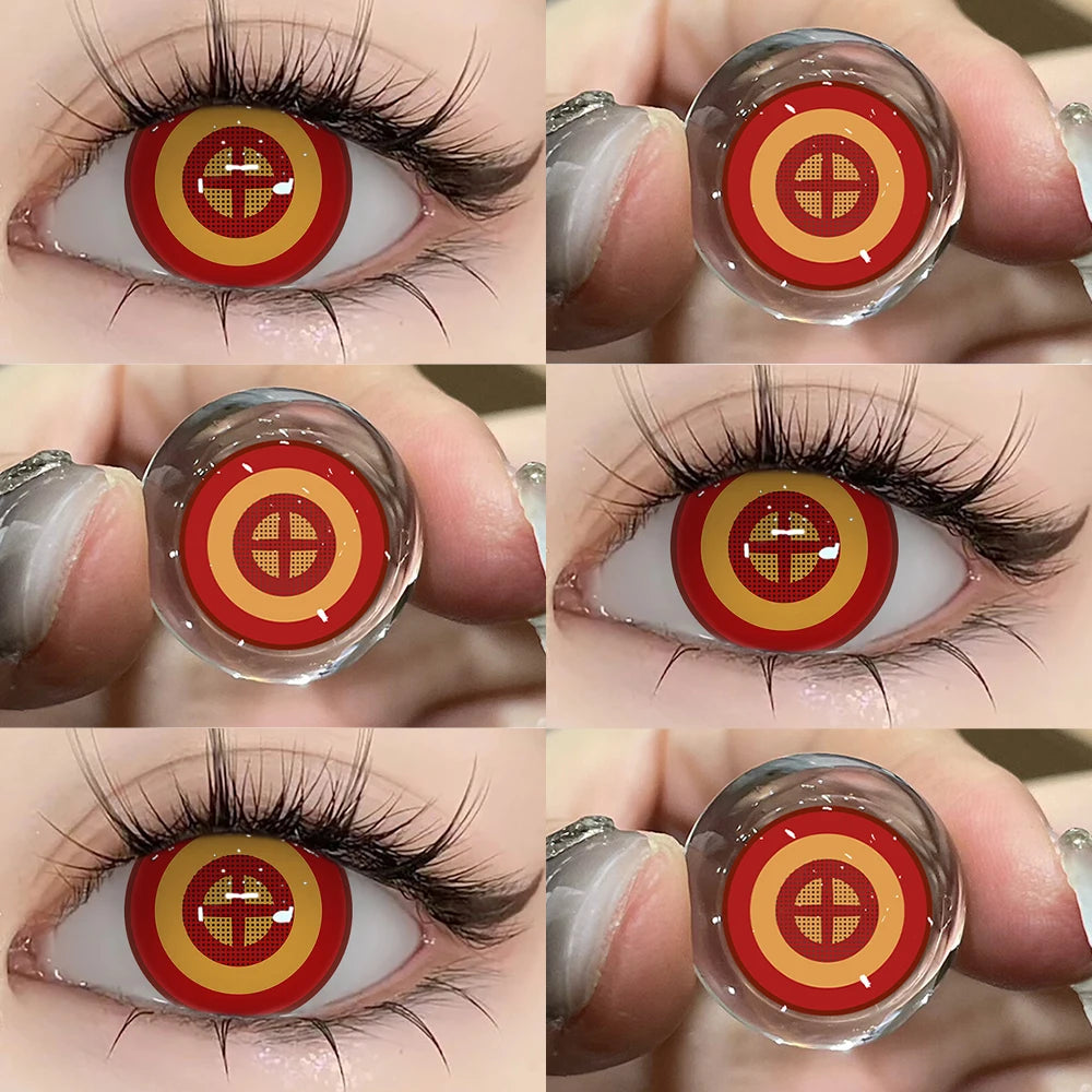 Lentilles de Contact Fantaisie & Cosplay – Effets Spéciaux (Cœur, Rouge, Anime, Halloween)