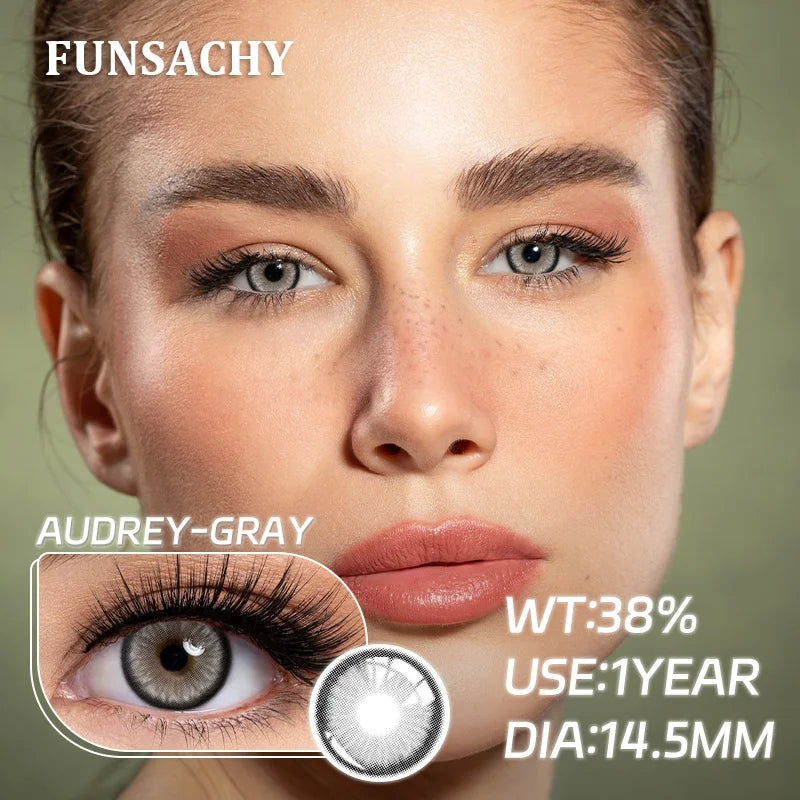 Lentilles de Contact Colorées Premium – Regard Intense marron, taupe- 1 an