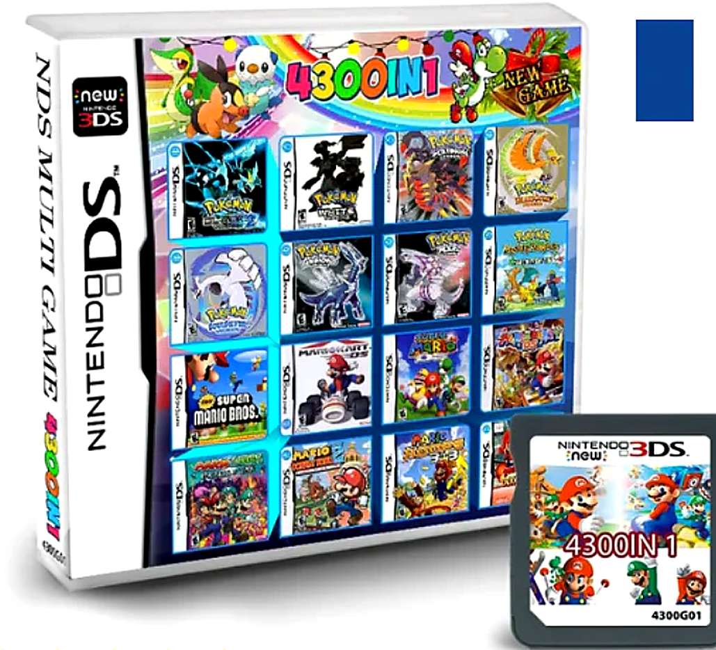 Cartouche de Jeu 4300 en 1 Multi Jeux pour Nintendo DS DSi Lite XL 2DS 3DS