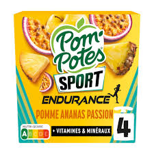 Pom'Potes - Compota Deportiva Multivariedades Energía Resistencia Recuperación - 12x90g - Snack Deportivo - Lote de 3