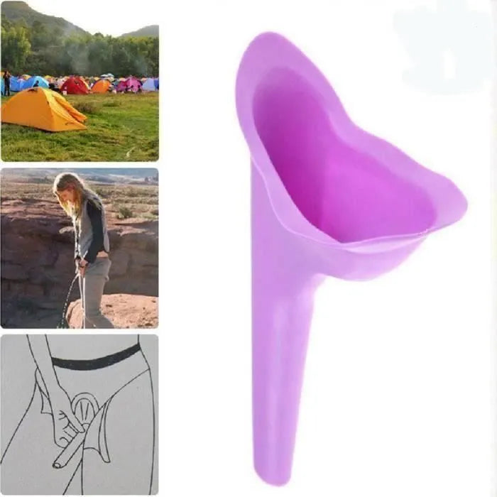Orinal femenino para orinar de pie, para viajes y desplazamientos, de silicona práctica