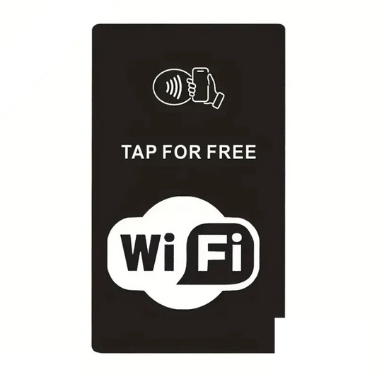 Placa restaurante bar wifi código NFC fácil Compatible iPhone y Android comercio
