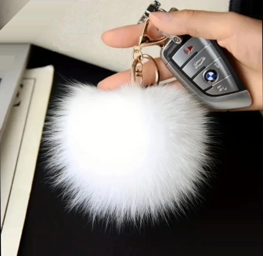 Llavero Joyas Bolso Pompón Suave Piel Mujer Moda Idea Regalo Coche Chica