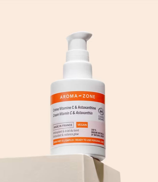 Aroma zone crème Vitamine C & Astaxanthine BIO active l'éclat naturel du teint!